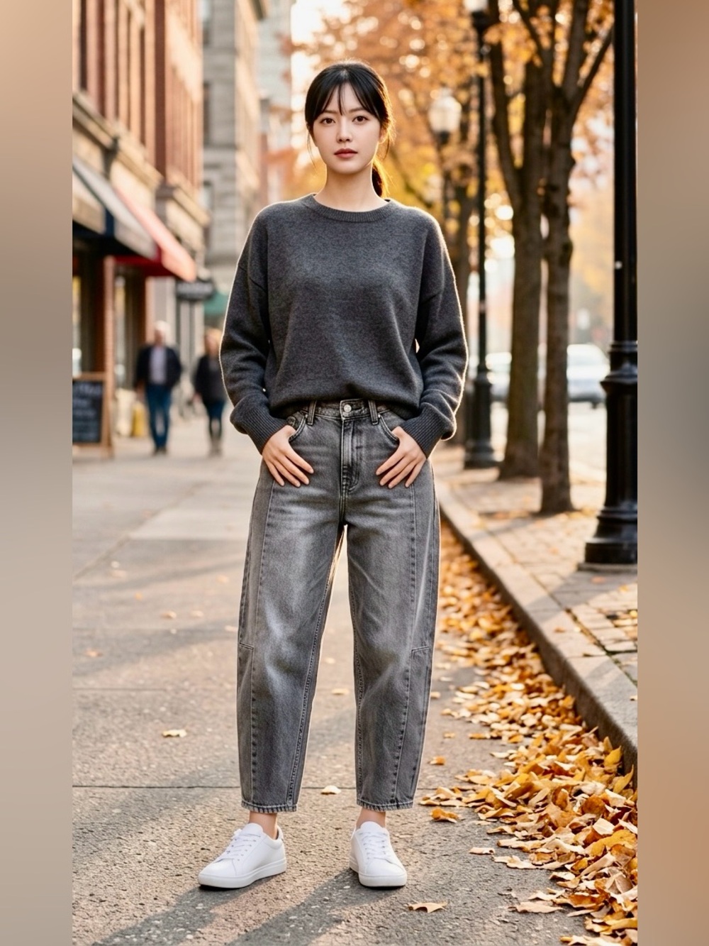 Old Navy High-Waisted Baggy
Barrel Ankle Jeans